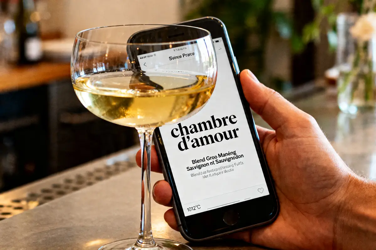 Chambre d’Amour vin blanc moelleux IGP Côtes de Gascogne